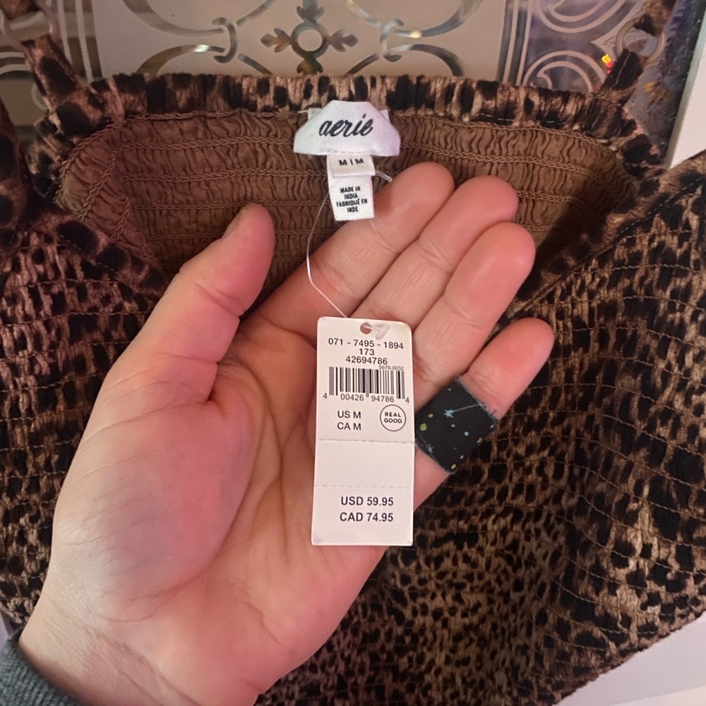 Aerie Leopard Print cut out Dress - Picture 3 of 5